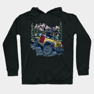 Jeep Rubicon Offroad In Mount Hoodie